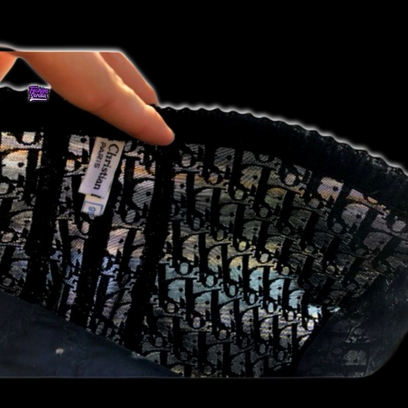 Christian Dior Black Monogram Logo Sheer Biker Girdle Shorts - Picture 7 of 16